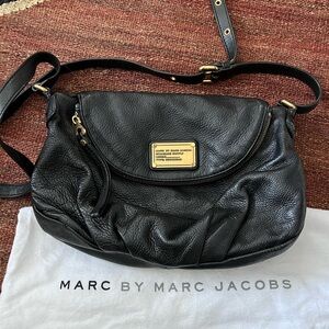 Marc by Marc Jacobs black leather slouchy crossbody bag